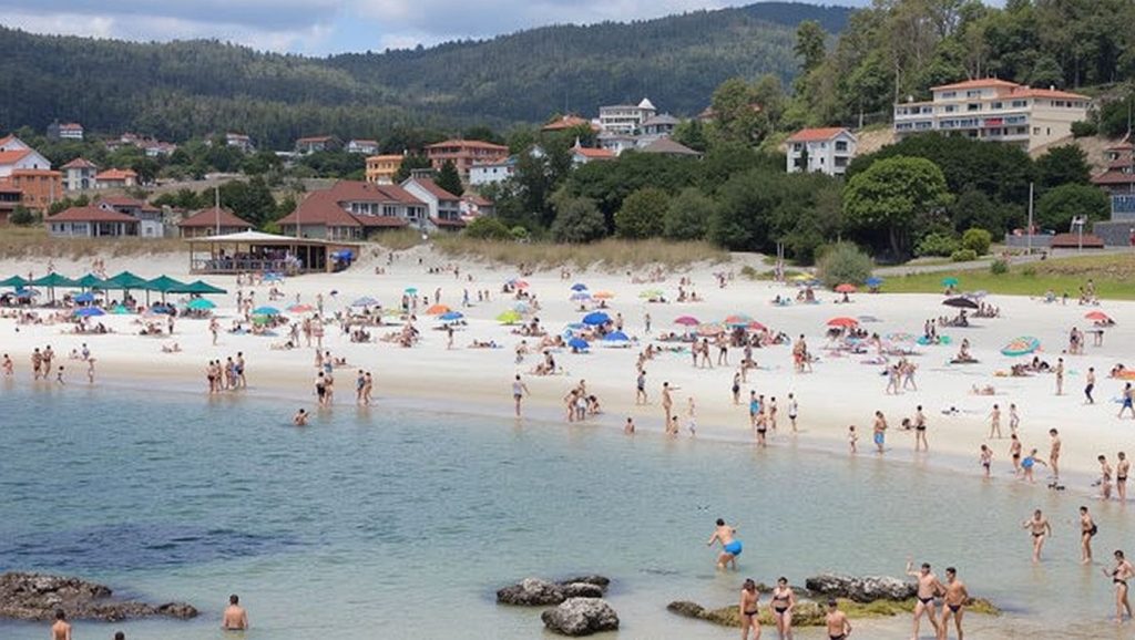 Entorno natural de Praia dos Mortos en Pontevedra