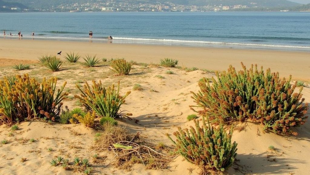 Ría y costa de Praia dos Seixos en Nigrán, Pontevedra