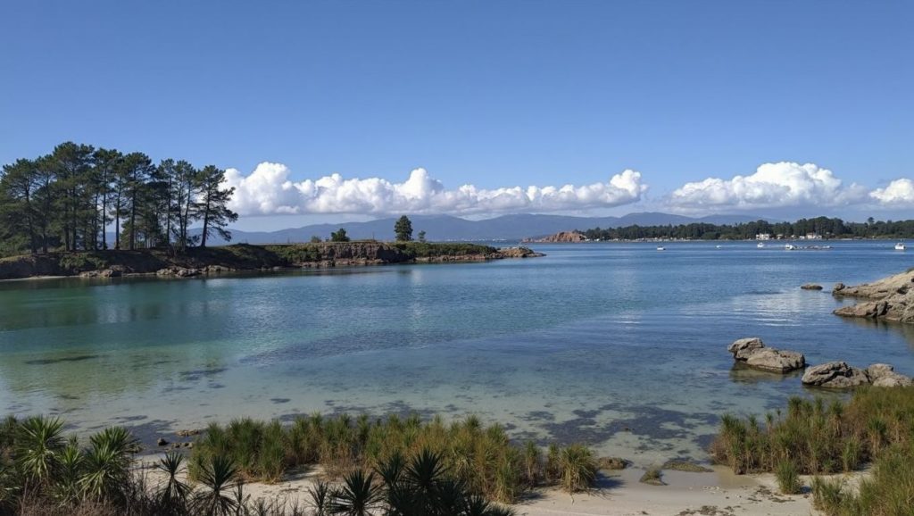 Panorámica de Praia Pequena dos Espiños, Pontevedra