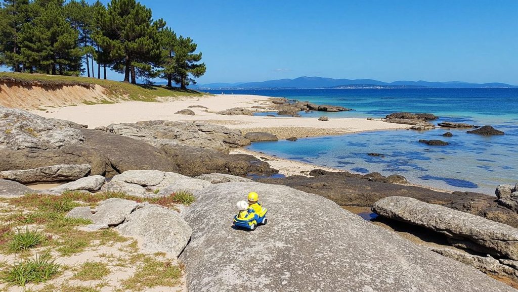 Aguas de Praia Pequena dos Espiños en A Illa de Arousa (Pontevedra)