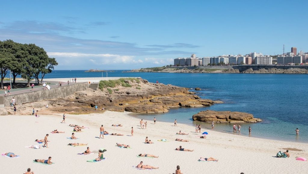 Textura de arena en Redonda, Galicia, A Coruña