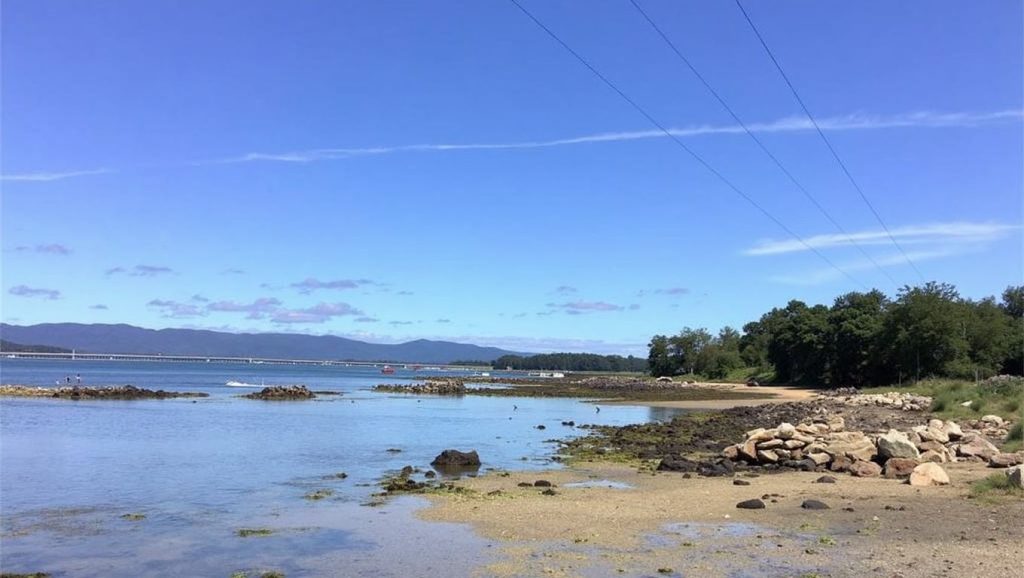 Praia Rego do Alcalde en Vilanova de Arousa (Pontevedra)