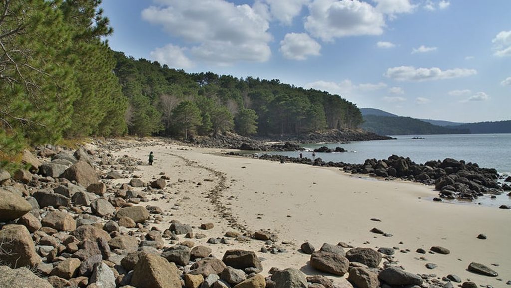 Entorno natural de Praia Rego dos Coiros en A Coruña