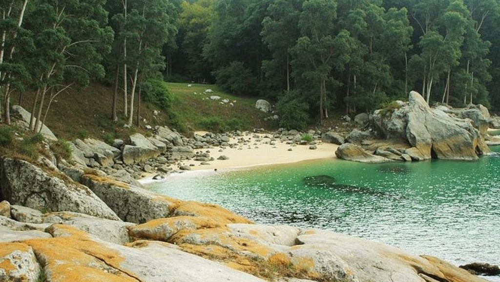 Panorámica de Praia Sartaxés, A Coruña
