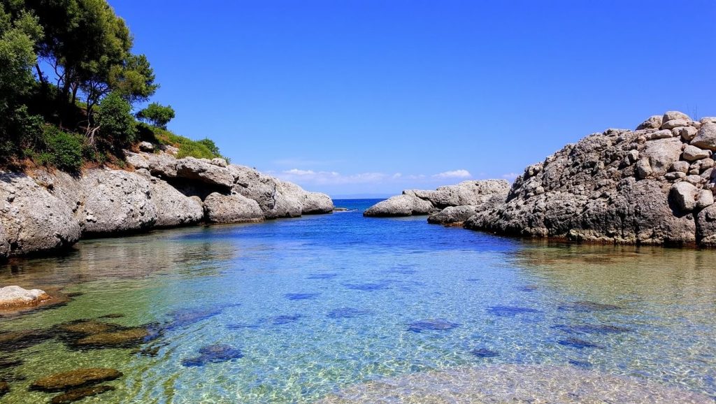 Textura de arena en Punta Negra, Calvià, Mallorca
