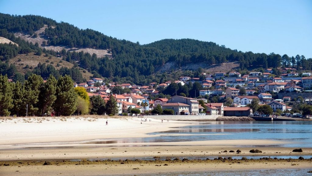 Ría y costa de Ribeiriña Pequena en Moaña, Pontevedra
