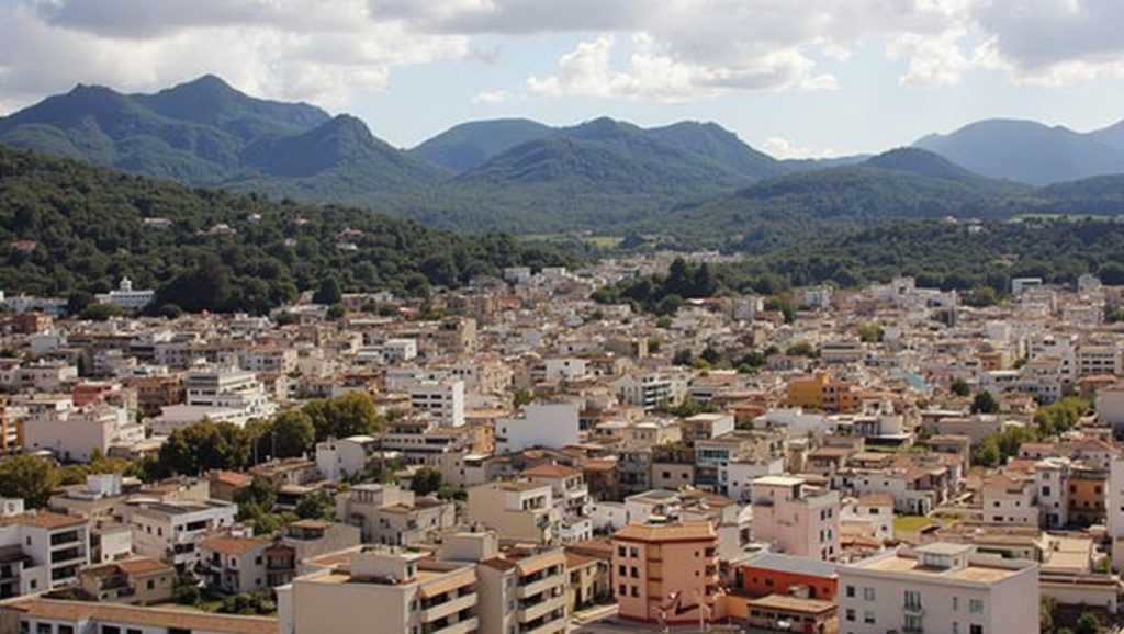 Vista amplia de s'Algar en Felanitx, Mallorca