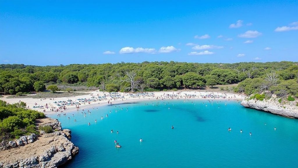 Amplia vista de S'Amarador, Santanyí, Mallorca