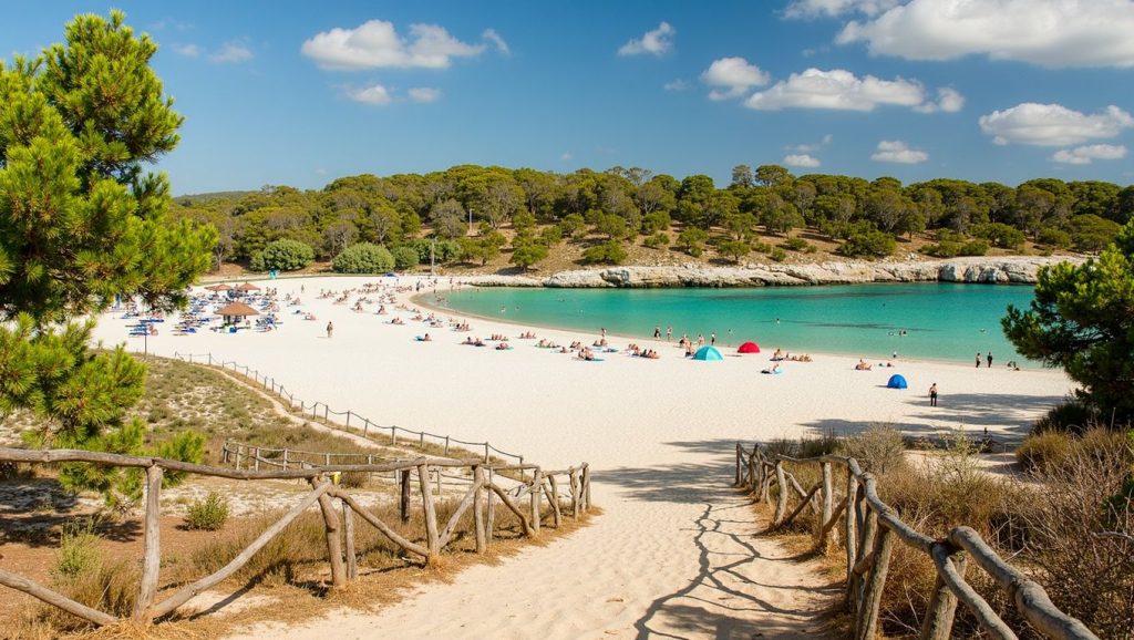 Línea de costa en S'Amarador, Santanyí