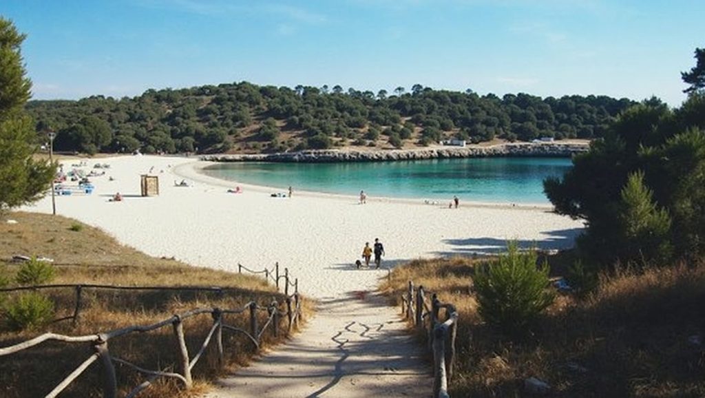 Textura de arena en S'Amarador, Santanyí, Mallorca