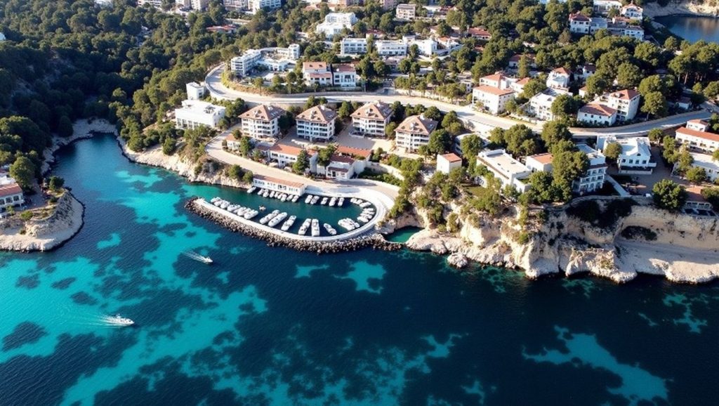 Orilla de sa Caleta con olas suaves en Calvià