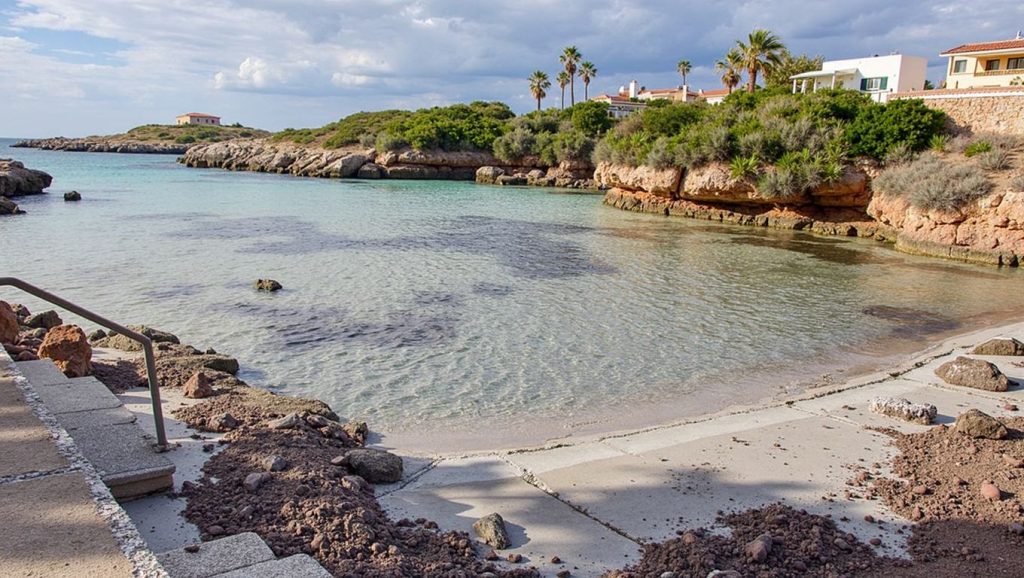 Olas rompiendo en sa Caleta, Calvià