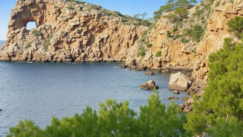 Arena fina en Sa Foradada, Deià, Mallorca