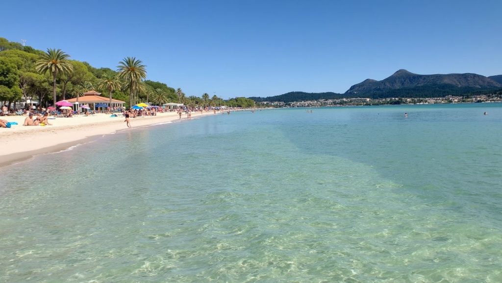 Amplia vista de Sa Platja Gran (Alcúdia-Formentor), Alcúdia / Pollença, Mallorca