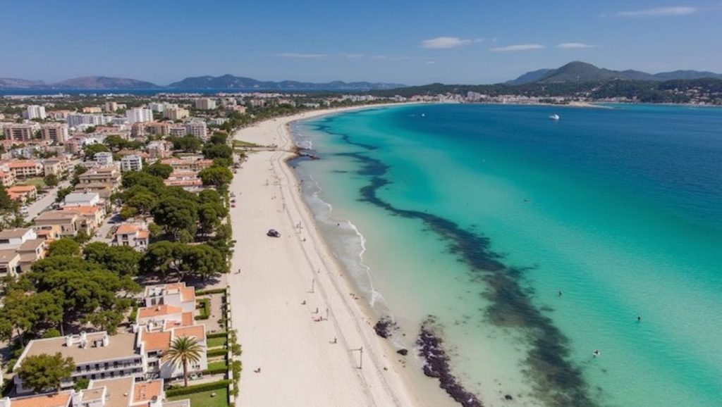 Playa Sa Platja Petita (Cap des Pinar) desde la arena, Alcúdia, Mallorca