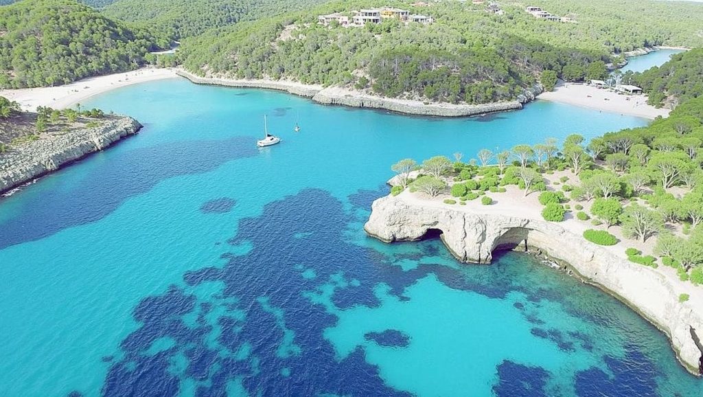 Playa de Ses Fonts de n'Alis, Santanyí, costa de Mallorca