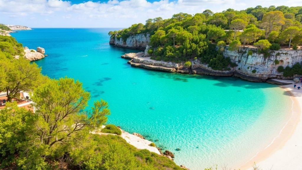 Olas rompiendo en Ses Fonts de n'Alis, Santanyí