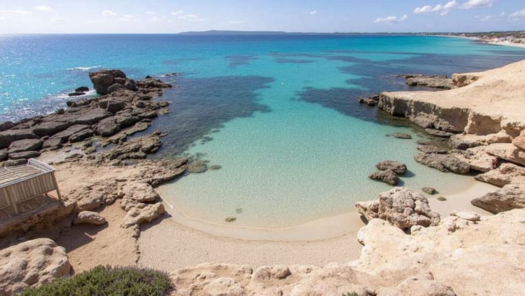Entorno natural de Caló d'en Trull (Formentera) en 