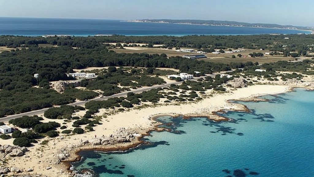 Aguas cristalinas de Caló de s'Oli (Formentera) en  ()