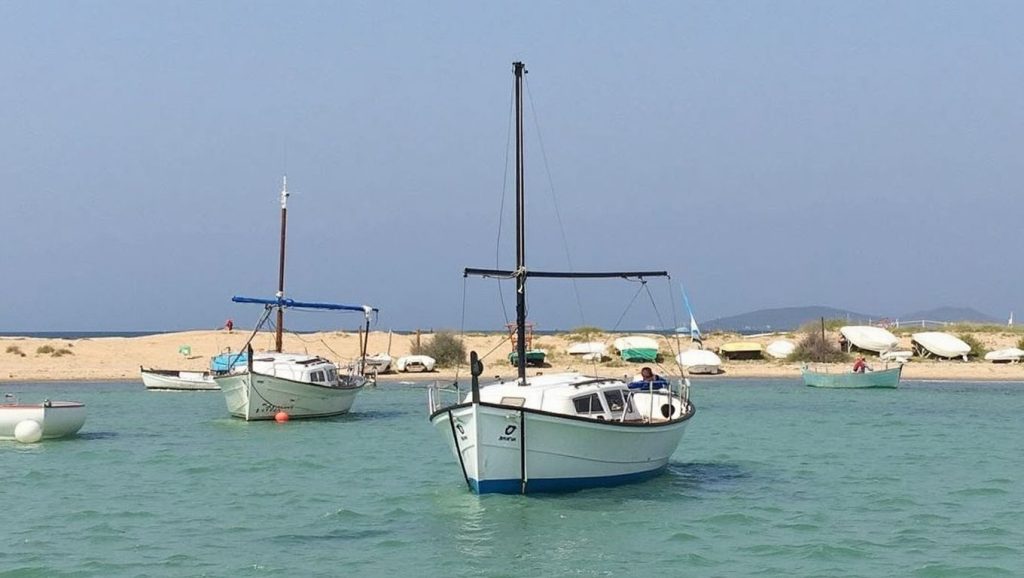 Costa de Estany des Peix (Formentera) en , 
