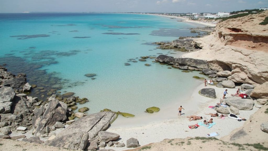 Panorámica de Platja de s'Alga (Formentera), 