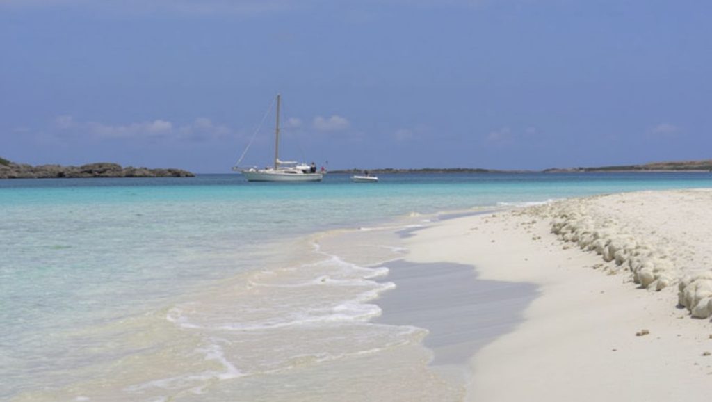 Costa natural de Platja de s'Alga (Formentera) en , 