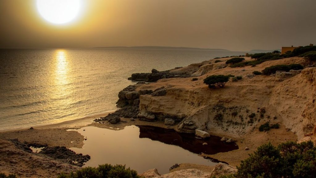 Acantilados y costa de Platja des Ram (Formentera),  ()