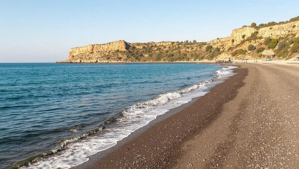 Playa Caletta Rais Gerbi desde la arena, Pollina, Sicilia