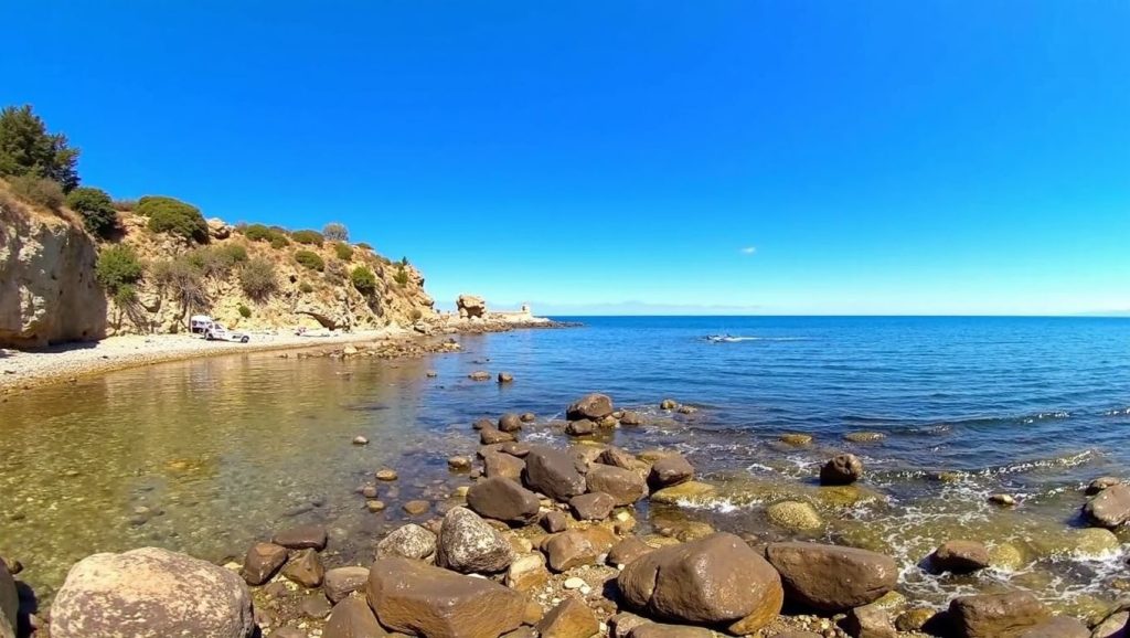 Vista del entorno de Caletta Rais Gerbi, Pollina, Sicilia
