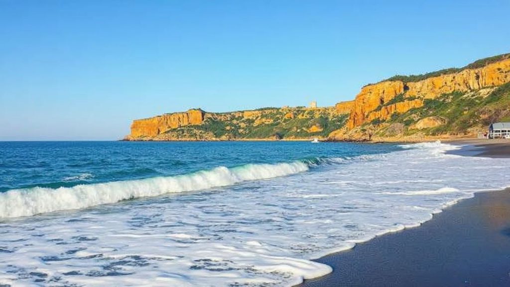 Vista amplia de Caletta Rais Gerbi en Pollina, Sicilia