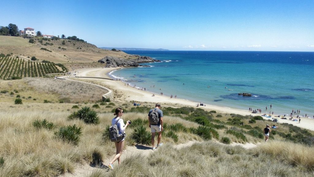 Panorámica completa de Le Solette, playa de Menfi