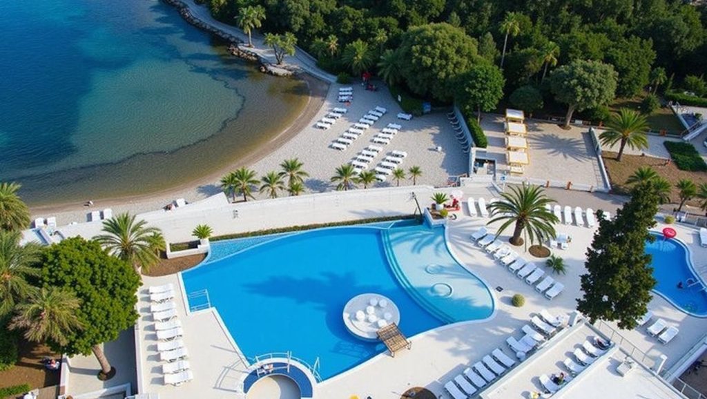 Detalle del agua en Aminess Vival Port9 beach, Grad Korčula, Korčula