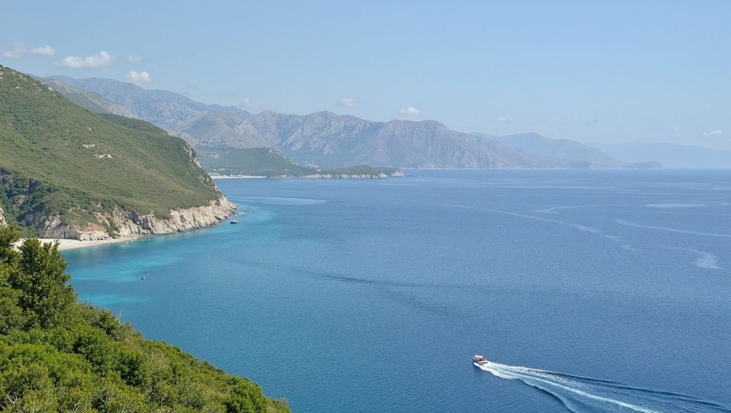 Horizonte desde Aragosta Beach, Durrës, Albania