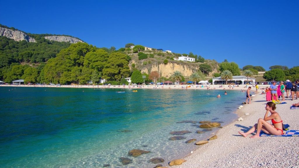 Playa Arena del Mare desde la arena, Pescara, Croacia