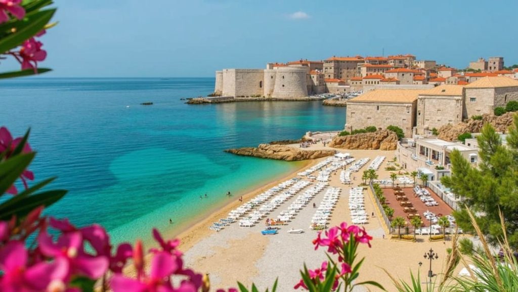Panorámica completa de Art, playa de Općina Rogoznica