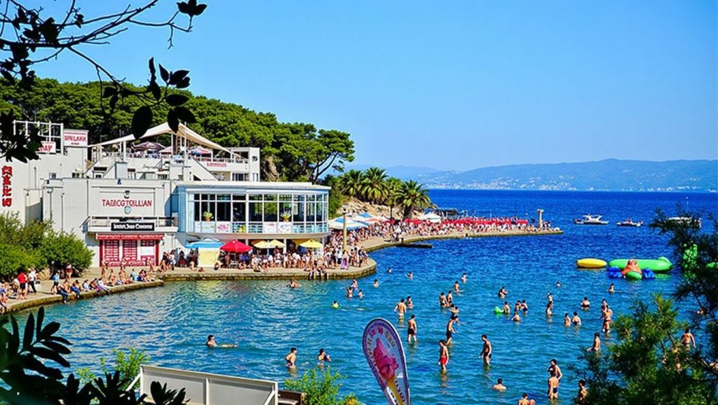 Agua y arena en Bačvice, Croacia