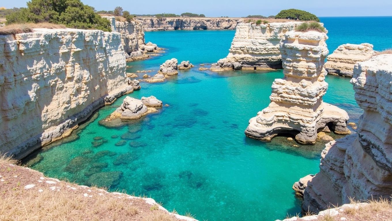 Baia dei Turchi Otranto pinar calcareo Puglia Salento