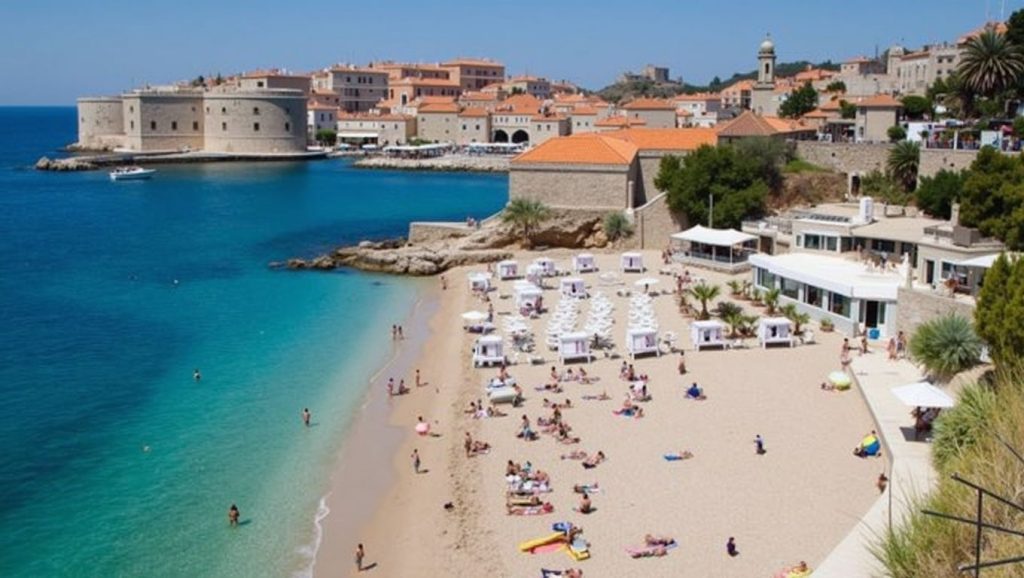 Textura de arena en Banj, Croacia, Croacia