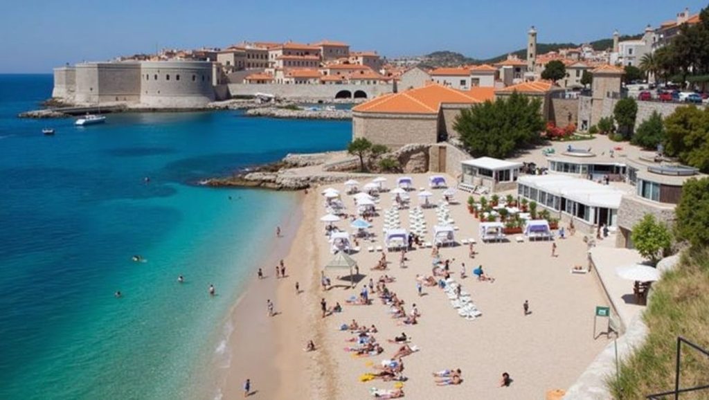 Acceso a Banje desde el aparcamiento, Croacia