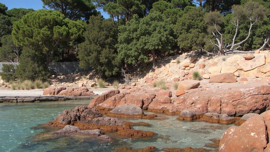 Vista del litoral en Baracataggio, Bastia