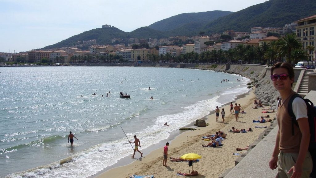 Detalle del agua en Barbicagja, Ajaccio, Córcega