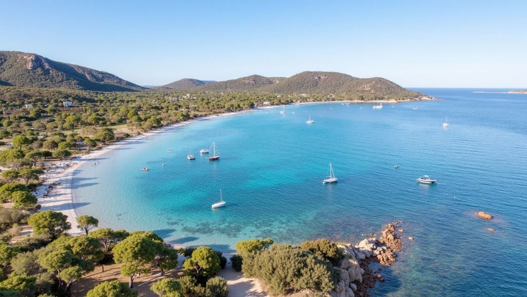 Arena fina en Barcaju, Propriano, Córcega