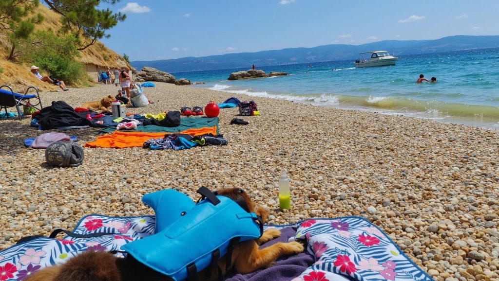 Playa Beach for dogs desde la arena, Croacia, Croacia