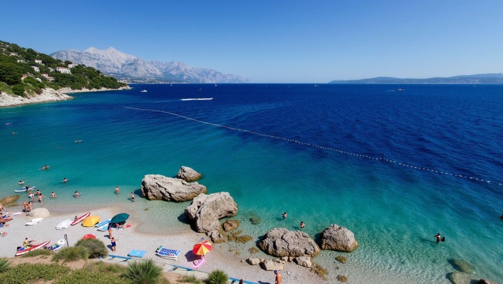Camino de acceso a Beach Malin, Grad Novalja, Croacia