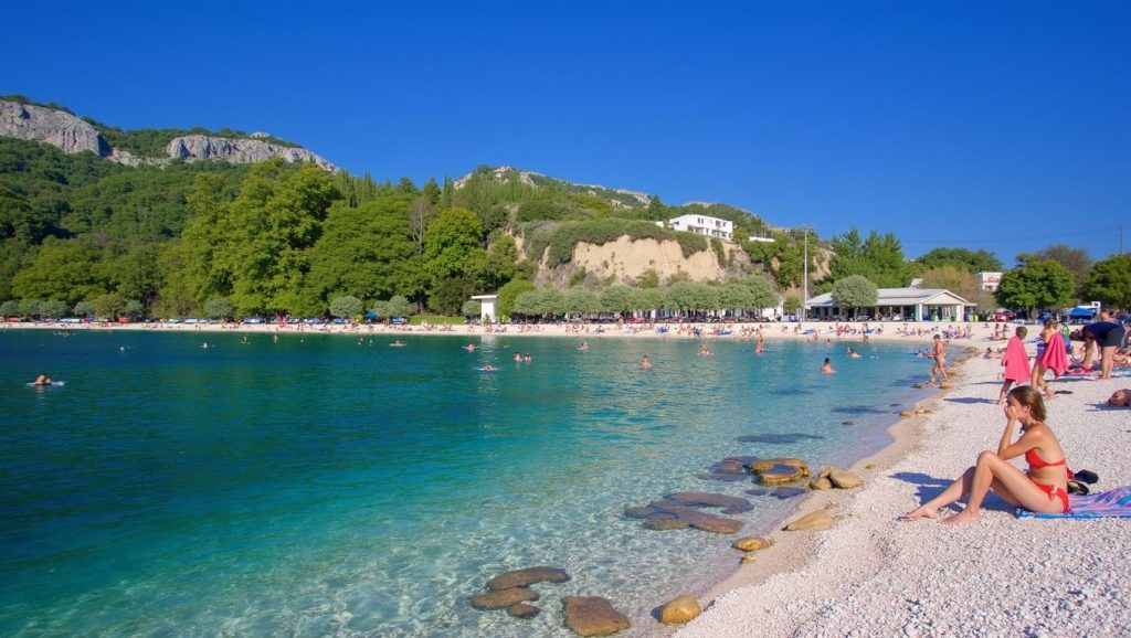 Horizonte desde Beach Tatijna, Croacia, Croacia