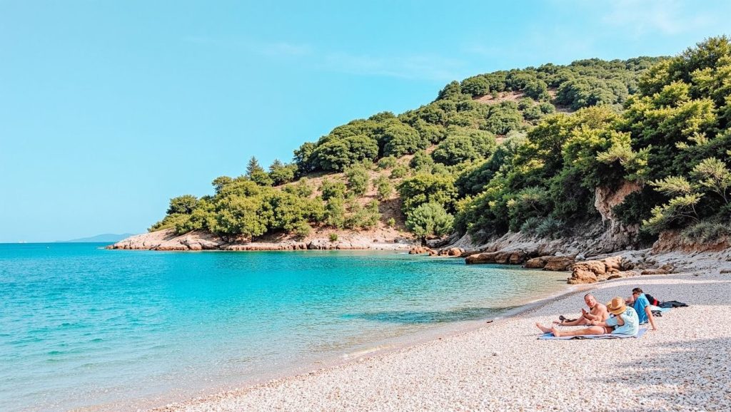 Vista amplia de Bili bok en Croacia, Vis