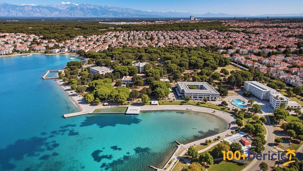 Playa Borik desde la arena, Croacia, Croacia