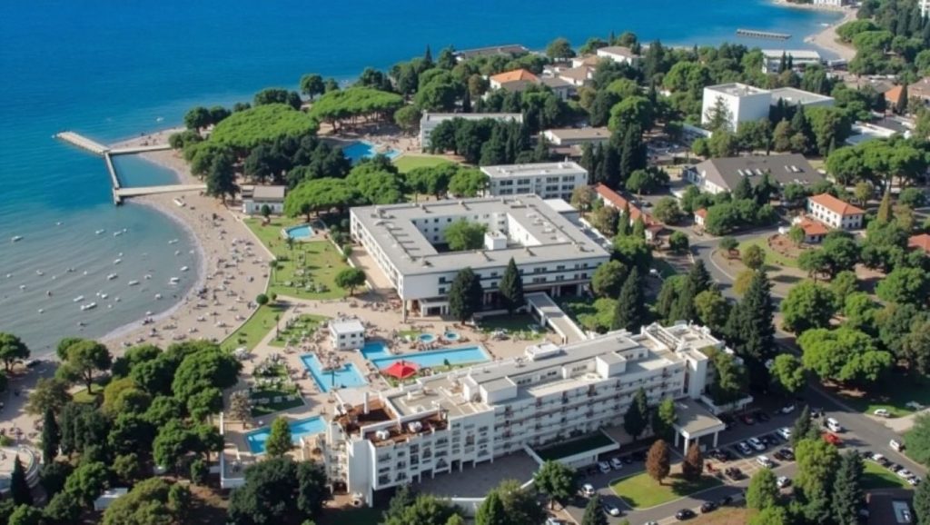Orilla tranquila de Borik, playa de Croacia