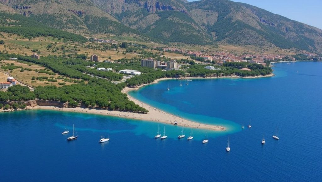Primer plano de la orilla de Bućina, Croacia