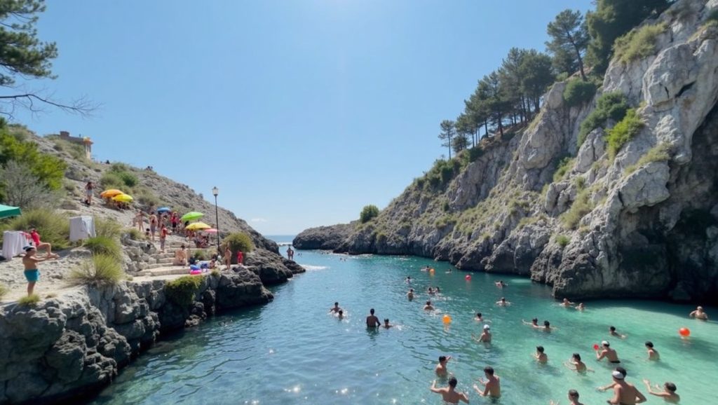 Costa de Diso desde Cala dell'Acquaviva, Puglia